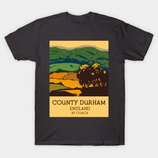 County Durham England travel poster T-Shirt